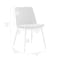 Armen Living Messina Modern White Velvet and Gold Metal Leg Dining Room Chairs, PK2 LCMSSIGLWHT - alternate 8